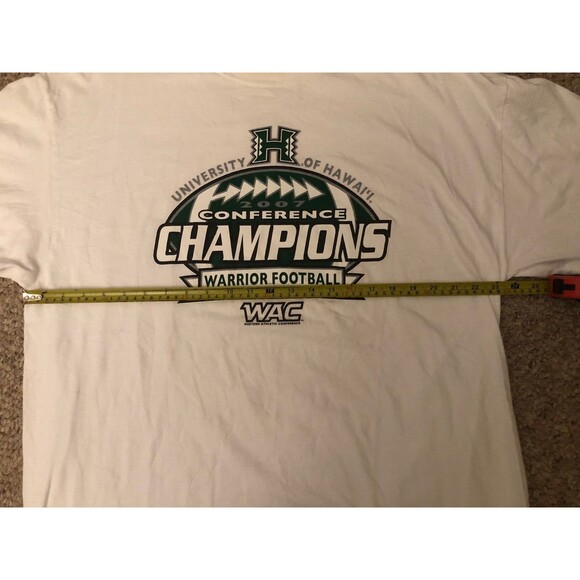 2007 Univ. of Hawaii Football Medium T shirt White XL Perfect Season - Picture 4 of 8